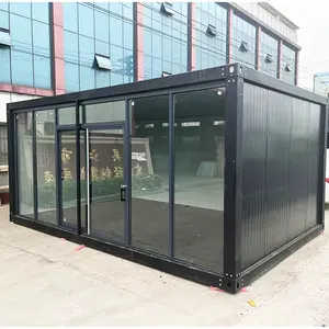 Fabricantes chineses de recipiente modular habitação modular recipiente para venda podem ser personalizados parede de vidro