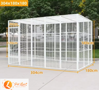 Cage à Oiseaux Métallique Extensible Extra Large en Gros avec Emplacement Libre pour l'Assemblage – Idéale pour Oiseaux, Chats, Chiens, Pigeons et Paons