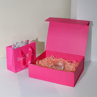 Maßgefertigte Luxus Rosa Papier Verpackung Faltbare Schuh-Geschenkbox Magnetische Papierbox Verpackung Mit Magnetverschluss