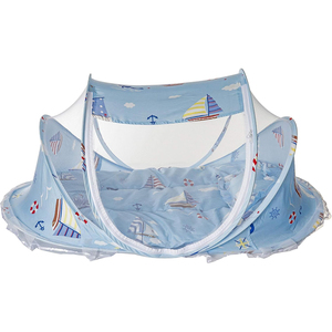 Mosquitera portátil biónica antipresión para cuna de bebé, cama plegable para recién nacido, poliéster tejido ecológico, a prueba de niños, con estampado animal - Product Image 2