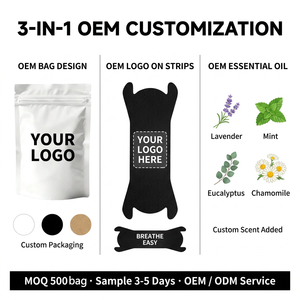 HLK <span class=keywords><strong>Tiras</strong></span> Nasales Premium con LOGO Personalizado para Mejorar la Respiración, Parches Nasales de Lavanda para Dormir - Product Image 4