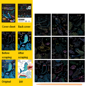 Nouvelles notes à gratter laser colorées pour enfants étudiant adulte dessin livre de coloriage Graffiti Message papier à gratter - Product Image 2