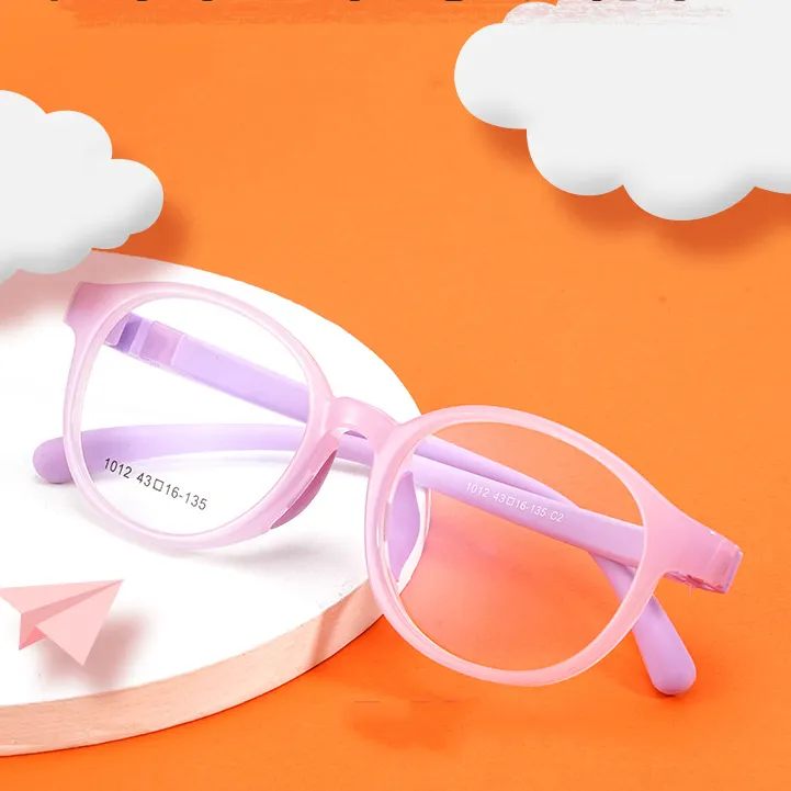 1012 сверхлегкие гибкие силиконовые детские очки TR90 круглые оптические очки в стиле ретро по рецепту оправы для мальчиков и девочек