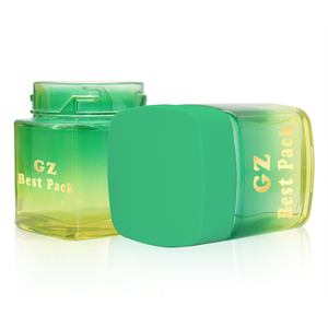 Contenant en verre transparent gaufré sur mesure, pot résistant pour enfant, couvercle en plastique de couleur noire, 1oz, 2oz, 3oz, 4oz, offre spéciale - Product Image 3