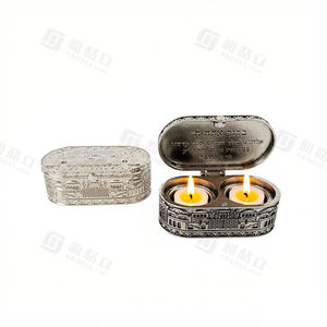 Soporte de viaje de Shabat judío Jerusalén 2 velas candelabro de Metal Judaica decoración del hogar nuevo diseño al por mayor de alta calidad - Product Image 4