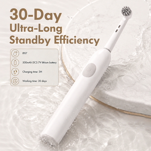PRITECH <span class=keywords><strong>Brosse</strong></span> à dents électrique rechargeable compatible avec les têtes <span class=keywords><strong>Oral</strong></span> <span class=keywords><strong>B</strong></span>, étanche IPX7, 3 modes, avec 2 recharges DuPont - Product Image 5