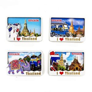 Imán de nevera de madera MDF con forma personalizada 3D de Bangkok, recuerdo de vacaciones de verano de Tailandia 2025, venta al por mayor, imán de nevera de madera personalizado - Product Image 2
