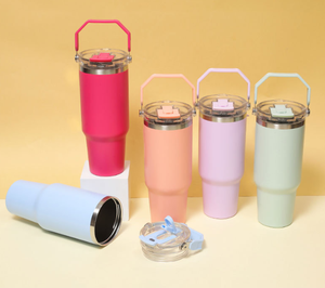 2026 Luxury 40oz Tumbler <b>with</b> Handle Custom Logo Wholesale Stainless Steel Vacuum Insulated Travel Mug Style Coffee Cup - Product Image 3