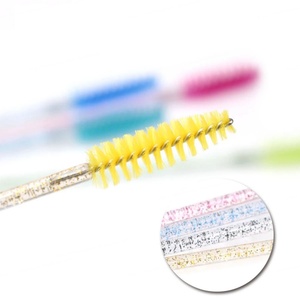 Brosse à mascara Crystal Sparkle, poils en nylon super doux, brosse de nettoyage pour extensions de cils, fournitures pour salon de cils, applicateur de cils - Product Image 6