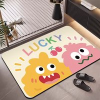 Tapis de salle de bain HM personnalisé en boue de diatomée, séchage rapide, absorbant l'eau, antidérapant, résistant à l'usure, tapis de sol de 2,5 mm, OEM ODM