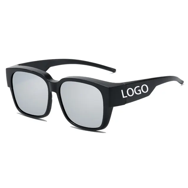 Phân cực Fit-over Sunglasses Bìa Over Overlay kính theo toa cận thị người đàn ông Phụ nữ lái xe kích thước lớn chuyển Eyewear