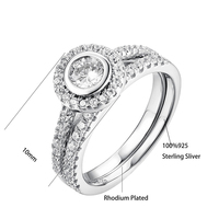 Bague de fiançailles pour femme en argent sterling 925 avec personnalité classique Bague de mode en platine pour propositions de mariage