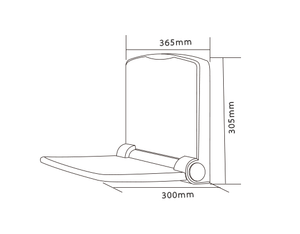 Chaise de <span class=keywords><strong>douche</strong></span> pliable murale moderne ZN, blanche, imperméable, avec structure en aluminium et siège en ABS, <span class=keywords><strong>pour</strong></span> salle de bain, hôtel, hôpital - Product Image 2