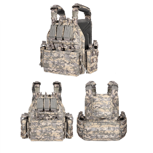 Chaleco Táctico DFV15 para Deportes al Aire Libre, Camping, Caza, Cosplay, Verde 1000D, Portaplacas, Camuflaje Negro Verde CP, Liberación Rápida - Product Image 5