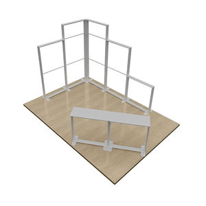 10x10ft สินค้าใหม่การออกแบบแบบแยกส่วนง่ายต่อการสร้างกรอบอลูมิเนียมแบบพกพาสร้างความตึงเครียดผ้า LED backlit บูธจัดแสดงนิทรรศการ - Product Image 3