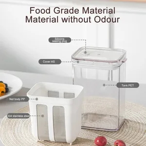 Nueva Pantalla de filtro de yogur de plástico, separador de humedad de queso de yogur griego <span class=keywords><strong>casero</strong></span>, herramienta de separación de suero de extracción en frío, drenaje - Product Image 4