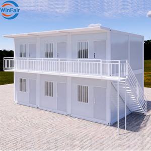 WinFair coût personnalisé des maisons préfabriquées modulaires en conteneur amovibles à 2 étages au Nigeria 20 pieds avec salle de bain - Product Image 1