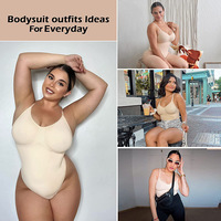 Offre Spéciale – Bodysuit Amincissant Post-Opératoire 3XL pour Femme – Tissu Nylon Respirant Sans Coutures – Maintien Moyen