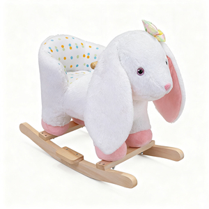 Vente directe d'usine de fauteuils à bascule pour animaux de compagnie dans différents styles, fauteuil à bascule en peluche pour enfants en forme de lapin - Product Image 1