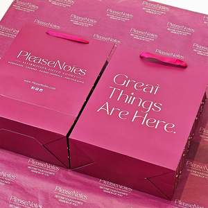 Sac en papier de luxe personnalisé avec logo, sac de shopping, emballage en carton recyclable et biodégradable, prix bas, poignée incluse, papier cadeau - Product Image 6