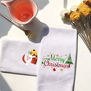 Eco2 bán buôn siêu Thấm Nhà Bếp khăn Set tùy chỉnh in trà khăn Waffle dệt món ăn khăn Set - Product Image 3