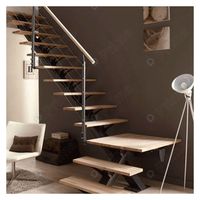 Escalier en colimaçon intérieur moderne, durable, écologique et sûr pour villa, en acier inoxydable, fer et bois, solution complète Guangdong