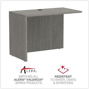 Alera Valencia Series Reversible Return/Bridge Shell 42w X 23.63d X 29.5h Gris Metal 42w X 23.63d X 29.5h Gris - Product Image 3