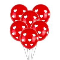 Ballons en latex rouges et blancs imprimés « Hot Love » de 12 pouces, 2,8 g, 100 pièces, pour la décoration de mariage, de la Saint-Valentin, de la fête des mères, d'anniversaire
