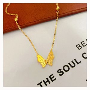 Collier en or 18 carats Xinfly Cute avec pendentif papillon - Product Image 1
