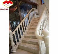 Main courante moderne en marbre onyx blanc et vert balustrades polies mains courantes colonne pour escaliers décorations pour la maison