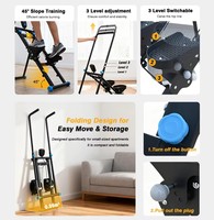 Escalador de Escaleras Plegable Multifuncional de Acero, Ajustable, para Uso Doméstico, Equipo de Ejercicio