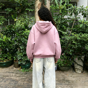 TKAN473 OEM Sweat à capuche zippé pour femme personnalisé, hiver, haute qualité, 100% coton éponge, imprimé, broderie, sweat à capuche zippé vierge pour femme - Product Image 3