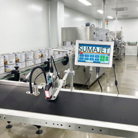 Imprimante jet d'encre automatique TIJ en ligne pour la production, codage de la date sur cartons, boîtes métalliques, bouteilles en plastique et matériaux souples en usine