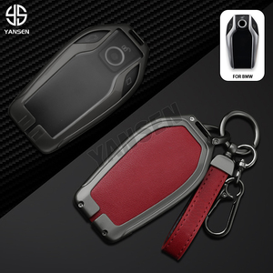Funda protectora de cuero de aleación para llave, llavero con logotipo para <span class=keywords><strong>BMW</strong></span> serie 5 <span class=keywords><strong>7</strong></span>, G11, G12, G30, G31, G32, i8, I12, I15, G01, X3, G02, X4, novedad de 2023 - Product Image 2