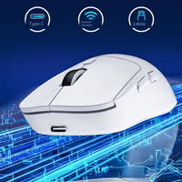 Ratón para Juegos Ergonómico 3D con Cable/2.4G/BT, Plug-and-Play, 6400 DPI, 500mAh, Carga Tipo C, 20G, Triple Modo, Inalámbrico para Oficina