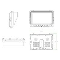 Moniteur de caméra/MP3 portable SeemeTech 7 pouces IPS LCD 1080p NTSC/PAL avec télécommande et affichage en écran partagé 2 canaux pour camion/voiture