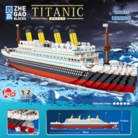 LEZI 4404 pièces Titanic Bateau de Croisière de Luxe Créatif Ensemble de Construction Modèle de Ville Briques Jouets DIY pour Enfants et Adultes Cadeau