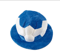 Nouveau Chapeau de Football Tendance pour Fans, Chapeau de Fête Original en Velours Bleu et Blanc, Accessoire de Carnaval pour Hommes, Femmes et Enfants