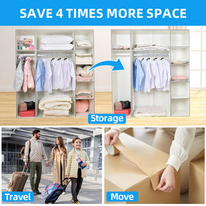 Penyimpanan perjalanan, hemat ruang, batas transparan lipat ramah lingkungan bahan PA + PE 70x100cm tas vakum, Penyimpanan pakaian tempat tidur - Product Image 6