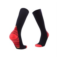 Chaussettes de sport unisexes personnalisées, hautes jusqu'au genou, imprimées, tricotées, avec logo, pour la course à pied, le sport, le cyclisme en plein air, séchage rapide