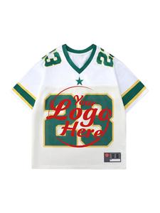 Camiseta de fútbol de alta calidad para hombre, cuello en V, manga corta, gráfico, camiseta de práctica suelta - Product Image 3