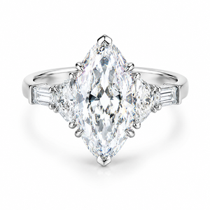 Anello Minimalista a Forma di Marquise per Donne, Gioiello da Dito dal Design Futuristico - Product Image 1