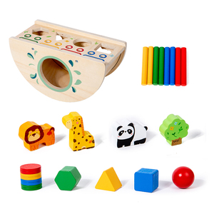 Nuevo Juguete Educativo Montessori 2026, Caja <span class=keywords><strong>de</strong></span> Formas Geométricas <span class=keywords><strong>de</strong></span> Madera Multifuncional, Juego <span class=keywords><strong>de</strong></span> Palitos y Monedas para Niños - Product Image 4