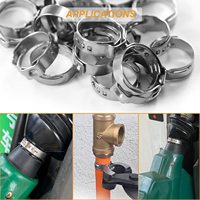 Collier de serrage réglable en acier inoxydable SS304 poli argenté à oreille unique pour tuyaux en pouces/métriques – Approvisionnement direct usine