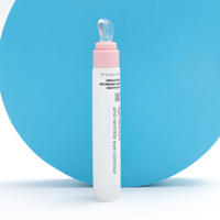 Conteneur vide personnalisé pour gloss à lèvres de 10 ml, tube souple en plastique PE pour baume à lèvres, emballage avec applicateur en silicone