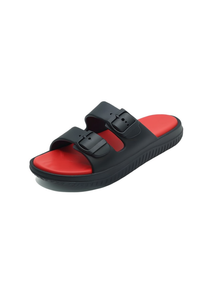 Sandali Ciabatte in EVA con Doppio Cinturino Comodi Tacco Basso 22mm Estivi Punta Aperta Chiusura con Fibbia Tinta Unita Stile Platform - Product Image 1