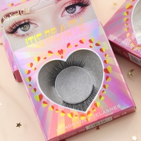 Prix de gros, marque privée, nouveau design, volume 6D pour bande complète, cheveux synthétiques faits à la main, bande en coton noir, faux cils