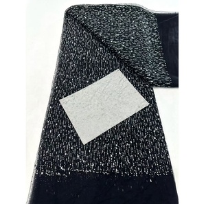 Sequin dentelle tissu africain dentelle européenne et américaine robe de mariée mode sénégal robe pour fête roman conception doré fournisseur - Product Image 6
