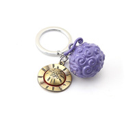 3 designs Anime Luffy Nami Devil Fruit ensemble de deux pièces porte-clés porte-clés en alliage