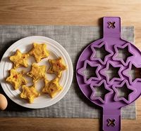 Poêle à frire en silicone à 7 trous, appareil multifonctionnel à 7 cavités pour faire des œufs et des crêpes en forme d'étoile et de cœur